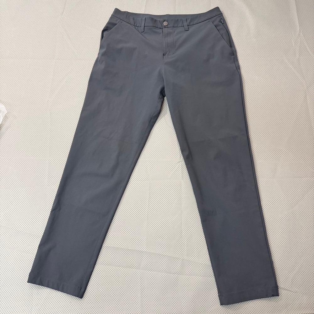 Lululemon ABC Classic Fit Trouser Men 32 Grey Warpstreme Chino Golf Pants